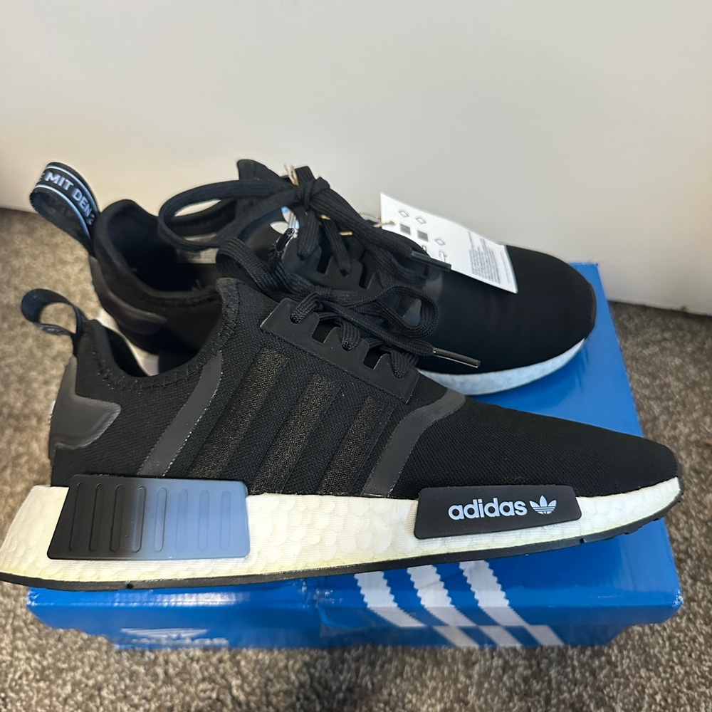 Adidas Black and White NMD R1 Shoes